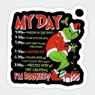 My Day Schedule I’m Booked Christmas Merry Christmas Sticker